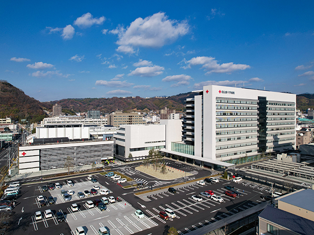 松山赤十字病院新病院建設事業（大成・白石・大和特定ＪＶ）　外観 南面